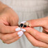 Pear Silicone Ring with Metal Frame & Stones – Includes 2 Stackable Bands | Patented Design by Rinfit